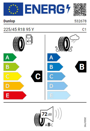 225/45R18 Dunlop Sport Maxx RT2 95Y XL opona Lato Nowa