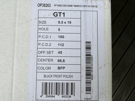 Felgi 19cali MAM Audi A3 S3 A4 A6 S4 S6 Q2 Q3 A8 5x112 ET45