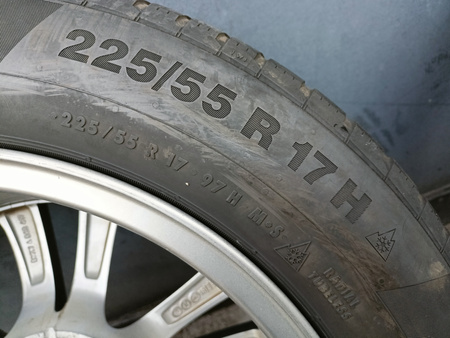 Oryginał koła 225/55R17 BMW 5 G30 G31 2 3 4 7 Continental zima 7,2mm
