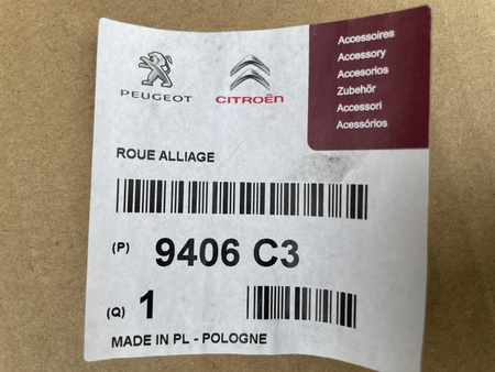 Oryginał felgi 16cali Citroen Aircross Berlingo C2 C3 C4 C5 Xsara Saxo