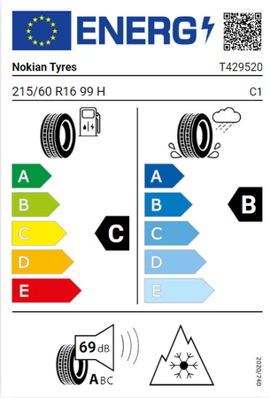 215/60R16 Nokian WR D4 XL 99H opona zimowa montaż gratis