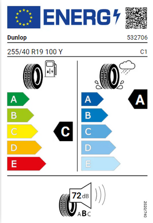 255/40R19 Dunlop Sport Maxx RT2 100Y XL opona letnia montaż gratis