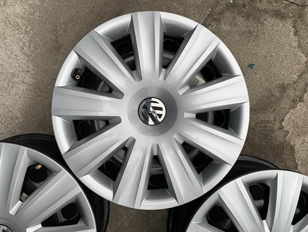 Oryginalne felgi stalowe + kołpaki 16 5x112 VW Sharan Tiguan Alahambra