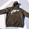 JR Unisex Zip Hoodie Logo Dark Olive Size M