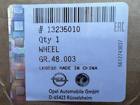 Oryginał felga 17cali Opel Insignia Chevrolet 5x120 13236010