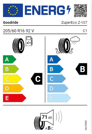 205/60R16 Goodride ZuperEco Z-107 92V opona letnia montaż gratis