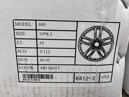 Felgi Grafit Mat 19" 5x112 AUDI S5 S6 S7 S8