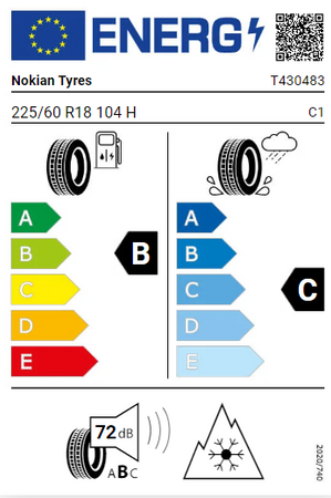 225/60R18 Nokian WR SUV 4 XL 104H opona zimowa montaż gratis