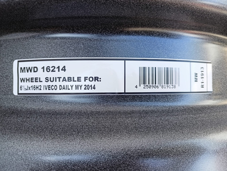 Oryginał felgi stalowe 16cali IVECO Daily S 6x125 ET68