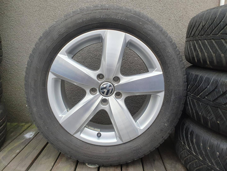 Oryginał koła 215/60R17 Vw 5N0 Tiguan Audi Q3 Goodyear całoroczne 5,3