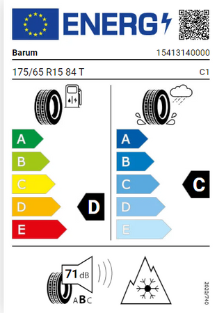 175/65R15 Barum Polaris 5 84T opona zimowa montaż gratis