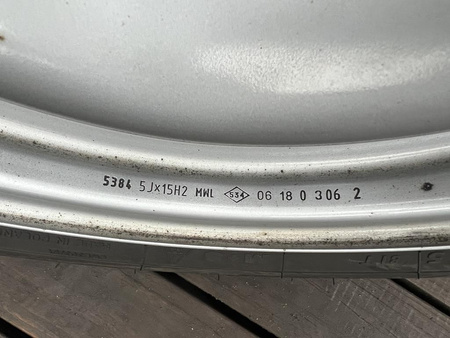 Koła stalowe 185/60R15 165/65R15 Smart ForFour ForTwo Dunlop 7,3mm zima