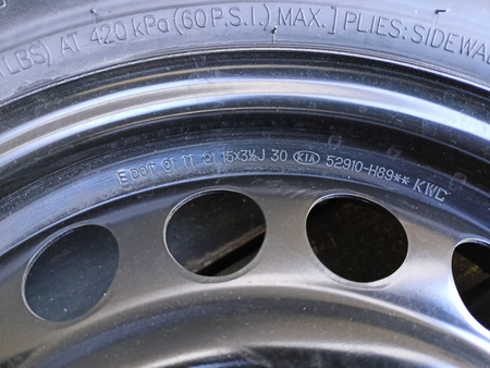 Oryginał koło dojazdowe Kia Rio Stonic 125/80R15 Maxxis Spare 4x100