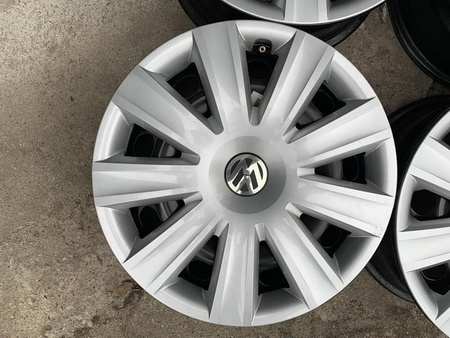 Oryginalne felgi stalowe + kołpaki 16 5x112 VW Sharan Tiguan Alahambra