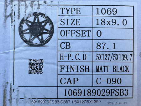 Felgi 18cali Dodge Ram Jeep CJ7 Kia Suzuki 5x139,7 ET0 5szt