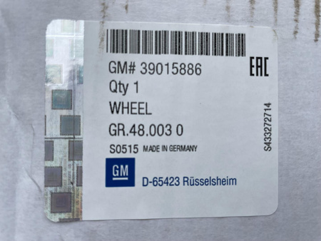 Oryginalne felgi 18cali Opel Vauxhall Adam 4x100 et47