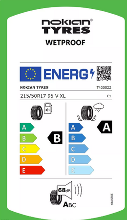215/50R17 Nokian Wetproof 95V XL opona letnia montaż gratis